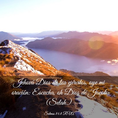 Picture 03 - Salmos 84:8 RVA - Jehová Dios de los ejércitos, oye mi oración: - Bible Verse Picture