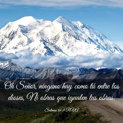 Picture 03 - Salmos 86:8 RVA - Oh Señor, ninguno hay como tú entre los dioses, - Bible Verse Picture