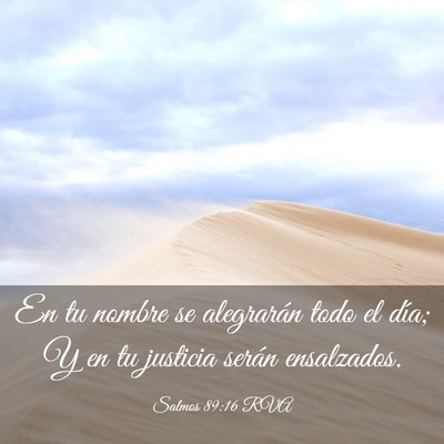 Picture 03 - Salmos 89:16 RVA - En tu nombre se alegrarán todo el día; Y en tu - Bible Verse Picture