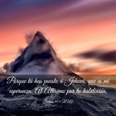 Picture 03 - Salmos 91:9 RVA - Porque tú has puesto á Jehová, que es mi - Bible Verse Picture