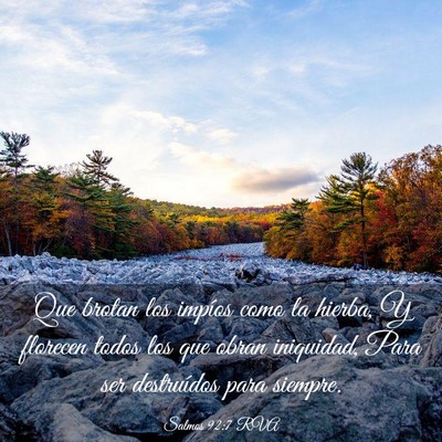 Picture 03 - Salmos 92:7 RVA - Que brotan los impíos como la hierba, Y florecen - Bible Verse Picture