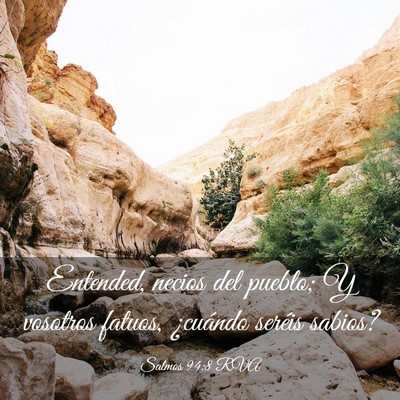 Picture 03 - Salmos 94:8 RVA - Entended, necios del pueblo; Y vosotros fatuos, - Bible Verse Picture