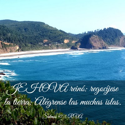 Picture 03 - Salmos 97:1 RVA - JEHOVA reinó: regocíjese la tierra: Alégrense - Bible Verse Picture