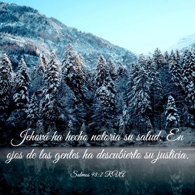 Picture 03 - Salmos 98:2 RVA - Jehová ha hecho notoria su salud: En ojos de las - Bible Verse Picture
