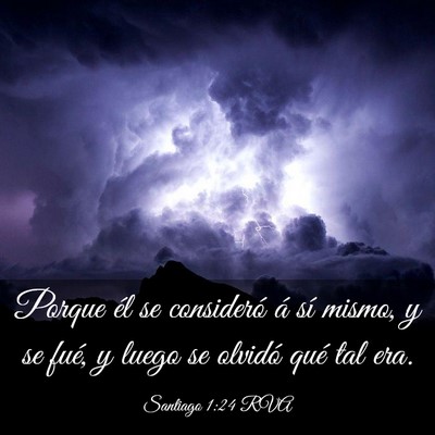 Picture 03 - Santiago 1:24 RVA - Porque él se consideró á sí mismo, y se fué, - Bible Verse Picture