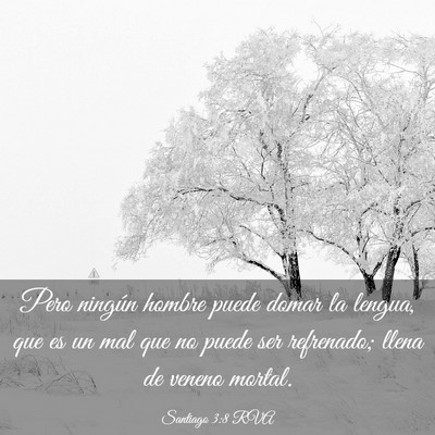 Picture 03 - Santiago 3:8 RVA - Pero ningún hombre puede domar la lengua, que es - Bible Verse Picture