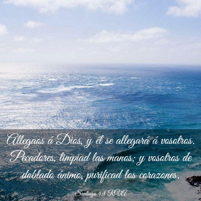 Picture 03 - Santiago 4:8 RVA - Allegaos á Dios, y él se allegará á vosotros. - Bible Verse Picture