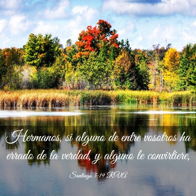 Picture 03 - Santiago 5:19 RVA - Hermanos, si alguno de entre vosotros ha errado - Bible Verse Picture
