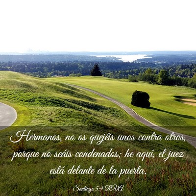 Picture 03 - Santiago 5:9 RVA - Hermanos, no os quejéis unos contra otros, - Bible Verse Picture