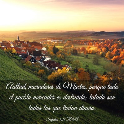 Picture 03 - Sofonías 1:11 RVA - Aullad, moradores de Mactes, porque todo el - Bible Verse Picture