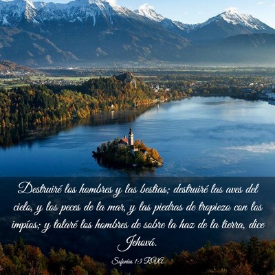 Picture 03 - Sofonías 1:3 RVA - Destruiré los hombres y las bestias; destruiré - Bible Verse Picture