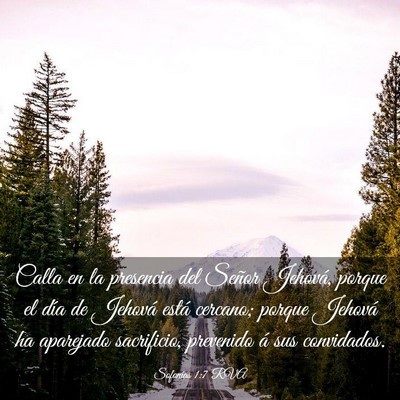 Picture 03 - Sofonías 1:7 RVA - Calla en la presencia del Señor Jehová, porque - Bible Verse Picture
