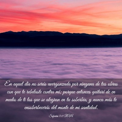 Picture 03 - Sofonías 3:11 RVA - En aquel día no serás avergonzada por ninguna - Bible Verse Picture