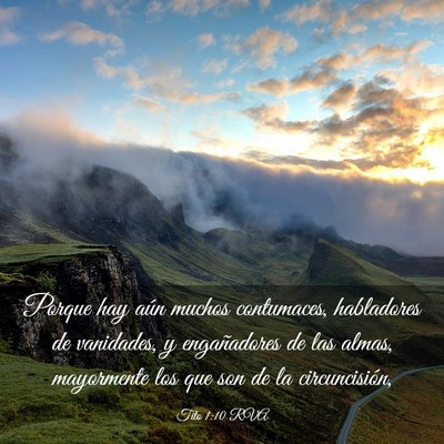 Picture 03 - Tito 1:10 RVA - Porque hay aún muchos contumaces, habladores de - Bible Verse Picture