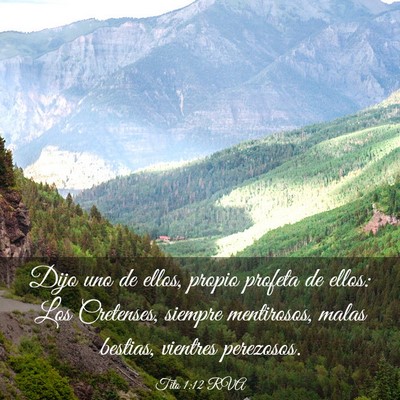 Picture 03 - Tito 1:12 RVA - Dijo uno de ellos, propio profeta de ellos: Los - Bible Verse Picture