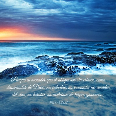 Picture 03 - Tito 1:7 RVA - Porque es menester que el obispo sea sin crimen, - Bible Verse Picture