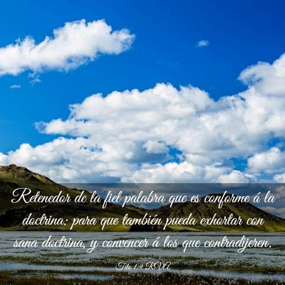 Picture 03 - Tito 1:9 RVA - Retenedor de la fiel palabra que es conforme á - Bible Verse Picture