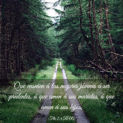 Picture 03 - Tito 2:4 RVA - Que enseñen á las mujeres jóvenes á ser - Bible Verse Picture