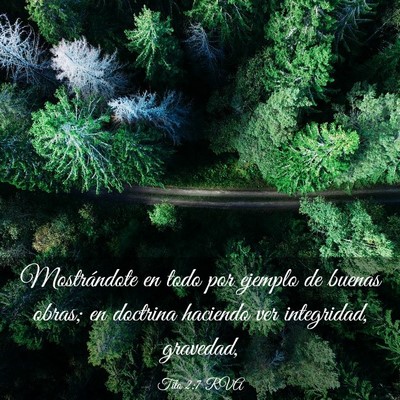 Picture 03 - Tito 2:7 RVA - Mostrándote en todo por ejemplo de buenas obras; - Bible Verse Picture