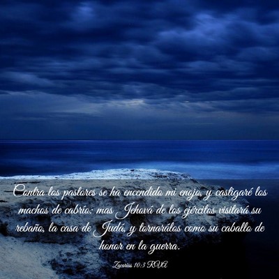 Picture 03 - Zacarías 10:3 RVA - Contra los pastores se ha encendido mi enojo, y - Bible Verse Picture