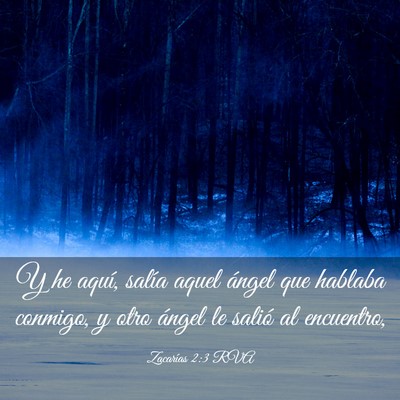 Picture 03 - Zacarías 2:3 RVA - Y he aquí, salía aquel ángel que hablaba - Bible Verse Picture