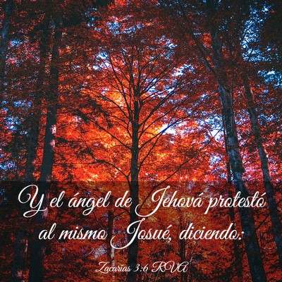 Picture 03 - Zacarías 3:6 RVA - Y el ángel de Jehová protestó al mismo Josué, - Bible Verse Picture