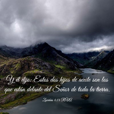 Picture 03 - Zacarías 4:14 RVA - Y él dijo: Estos dos hijos de aceite son los que - Bible Verse Picture
