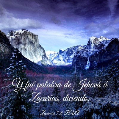Picture 03 - Zacarías 7:8 RVA - Y fué palabra de Jehová á Zacarías, - Bible Verse Picture