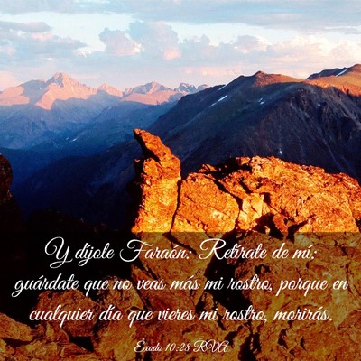 Picture 03 - Éxodo 10:28 RVA - Y díjole Faraón: Retírate de mí: guárdate - Bible Verse Picture