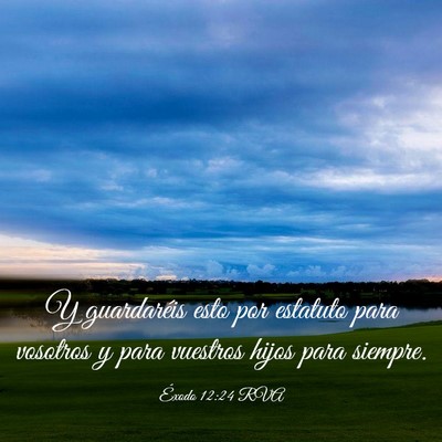 Picture 03 - Éxodo 12:24 RVA - Y guardaréis esto por estatuto para vosotros y - Bible Verse Picture
