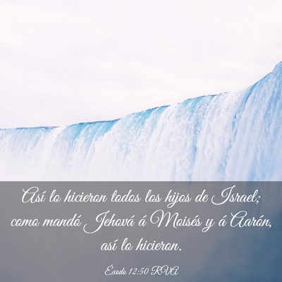 Picture 03 - Éxodo 12:50 RVA - Así lo hicieron todos los hijos de Israel; como - Bible Verse Picture