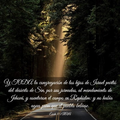 Picture 03 - Éxodo 17:1 RVA - Y TODA la congregación de los hijos de Israel - Bible Verse Picture