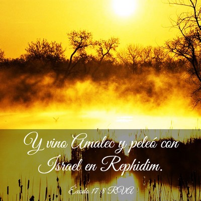 Picture 03 - Éxodo 17:8 RVA - Y vino Amalec y peleó con Israel en - Bible Verse Picture