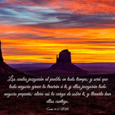 Picture 03 - Éxodo 18:22 RVA - Los cuales juzgarán al pueblo en todo tiempo; y - Bible Verse Picture