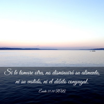 Picture 03 - Éxodo 21:10 RVA - Si le tomare otra, no disminuirá su alimento, ni - Bible Verse Picture