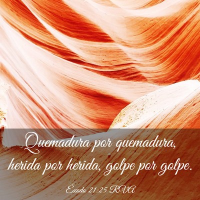 Picture 03 - Éxodo 21:25 RVA - Quemadura por quemadura, herida por herida, golpe - Bible Verse Picture