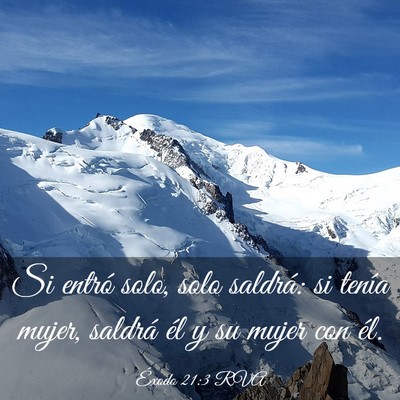 Picture 03 - Éxodo 21:3 RVA - Si entró solo, solo saldrá: si tenía mujer, - Bible Verse Picture