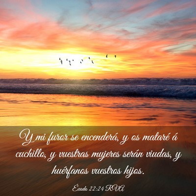 Picture 03 - Éxodo 22:24 RVA - Y mi furor se encenderá, y os mataré á - Bible Verse Picture