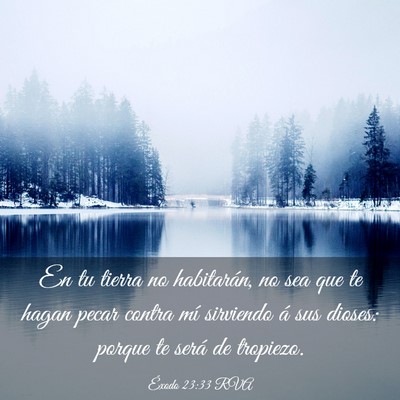 Picture 03 - Éxodo 23:33 RVA - En tu tierra no habitarán, no sea que te hagan - Bible Verse Picture