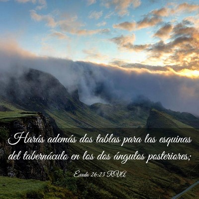 Picture 03 - Éxodo 26:23 RVA - Harás además dos tablas para las esquinas del - Bible Verse Picture