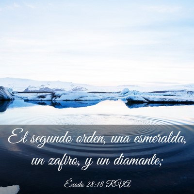 Picture 03 - Éxodo 28:18 RVA - El segundo orden, una esmeralda, un zafiro, y un - Bible Verse Picture