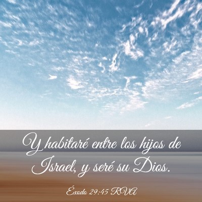 Picture 03 - Éxodo 29:45 RVA - Y habitaré entre los hijos de Israel, y seré su - Bible Verse Picture