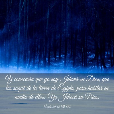 Picture 03 - Éxodo 29:46 RVA - Y conocerán que yo soy Jehová su Dios, que los - Bible Verse Picture