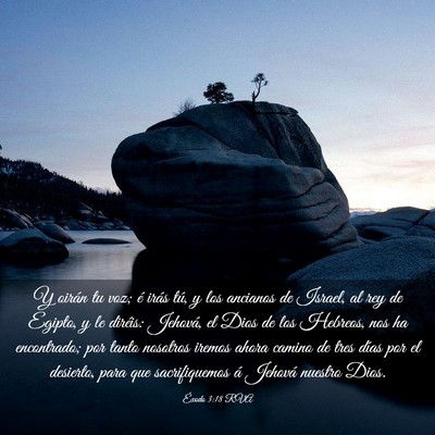Picture 03 - Éxodo 3:18 RVA - Y oirán tu voz; é irás tú, y los ancianos de - Bible Verse Picture