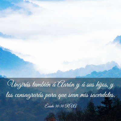 Picture 03 - Éxodo 30:30 RVA - Ungirás también á Aarón y á sus hijos, y los - Bible Verse Picture