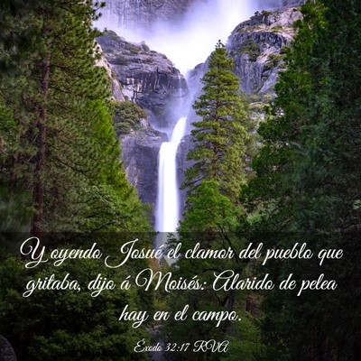 Picture 03 - Éxodo 32:17 RVA - Y oyendo Josué el clamor del pueblo que gritaba, - Bible Verse Picture