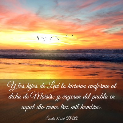Picture 03 - Éxodo 32:28 RVA - Y los hijos de Leví lo hicieron conforme al - Bible Verse Picture