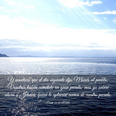 Picture 03 - Éxodo 32:30 RVA - Y aconteció que el día siguiente dijo Moisés - Bible Verse Picture