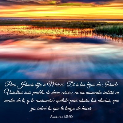 Picture 03 - Éxodo 33:5 RVA - Pues Jehová dijo á Moisés: Di á los hijos de - Bible Verse Picture