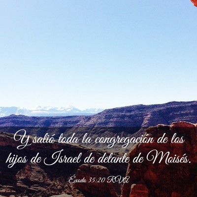 Picture 03 - Éxodo 35:20 RVA - Y salió toda la congregación de los hijos de - Bible Verse Picture